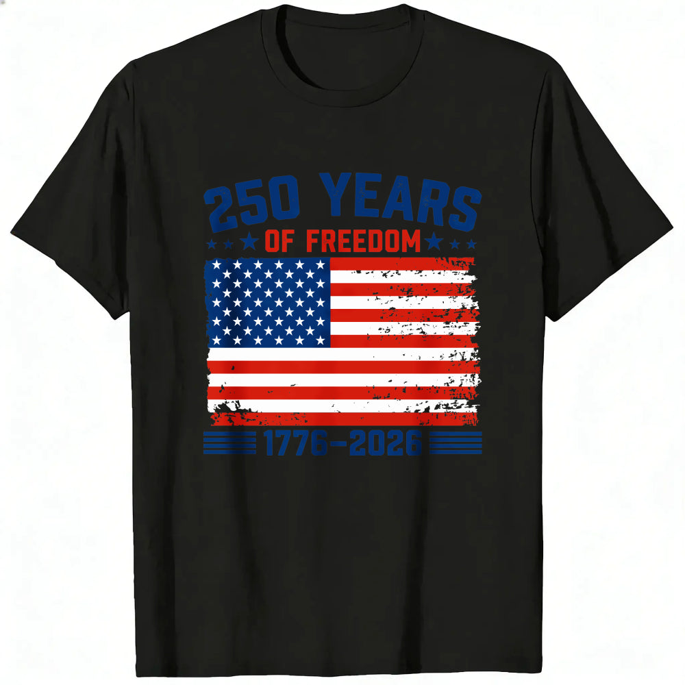 Patriotic American Flag Design Classic T-Shirt 250 Years Of Freedom 1776 2026