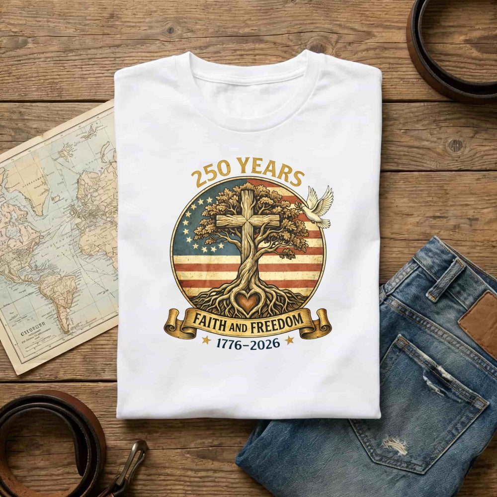 American Patriotic Faith And Freedom 250 Years Classic T-Shirt