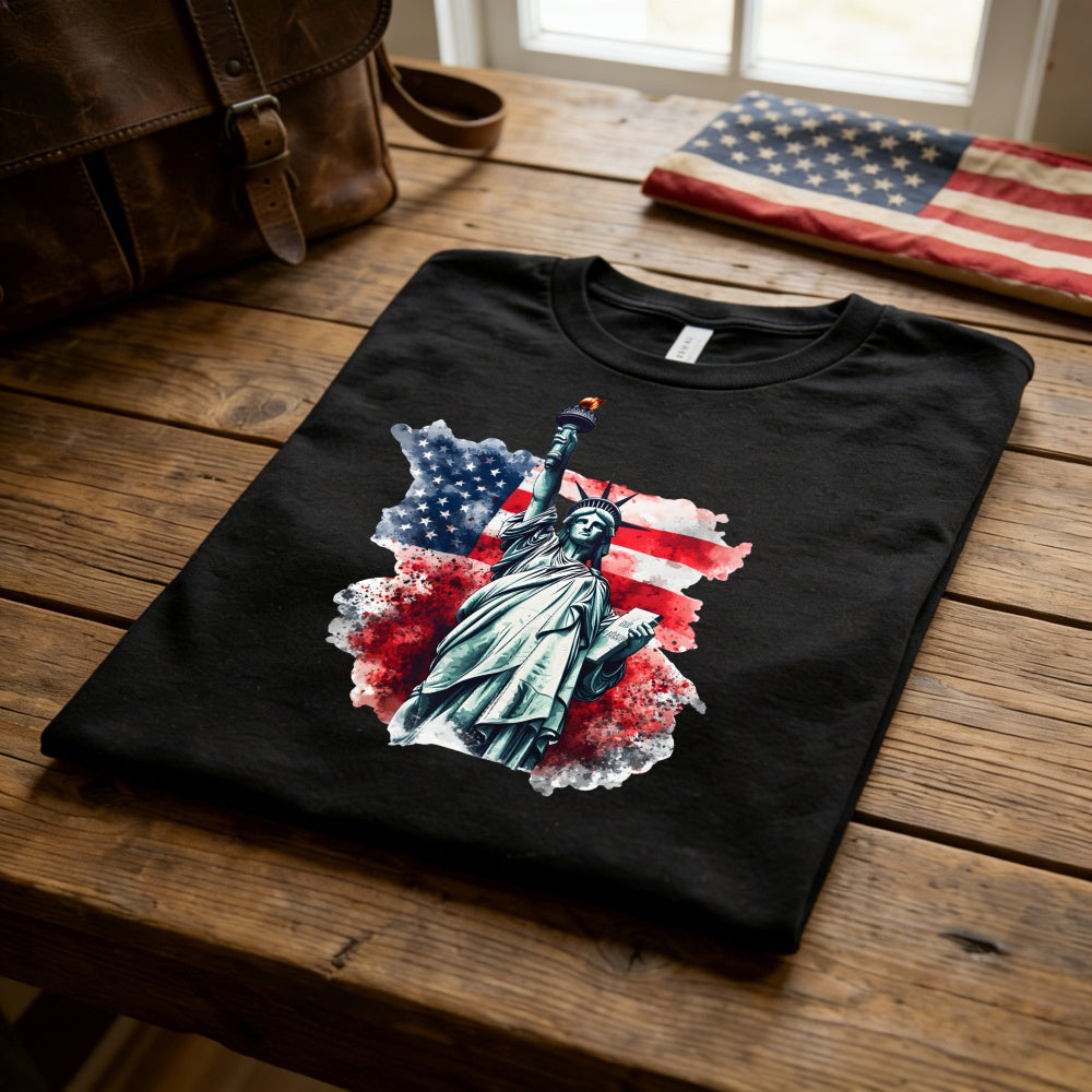 Patriotic American Flag Statue Of Liberty Classic T-Shirt