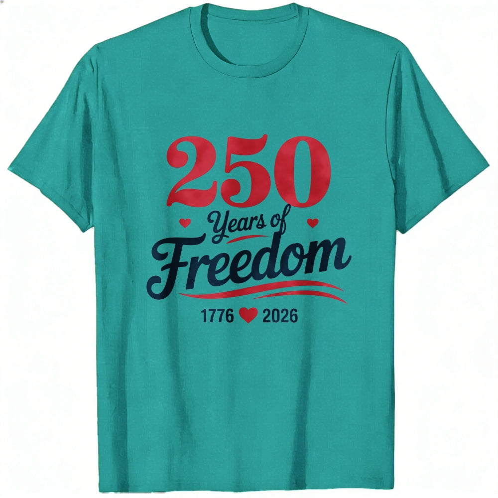 Patriotic American Independence Day 250 Years Of Freedom Classic T-Shirt