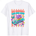 Cute Retro Style Classic T-Shirt Brb Becoming A Third Grade Legend Books Skateboard Butterflies Desi