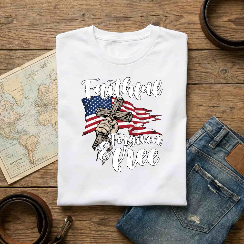 Patriotic Christian Faithful And Free Classic T-Shirt