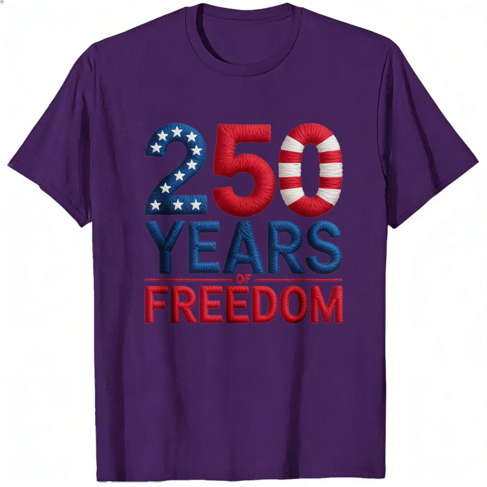 Patriotic American Flag Design Classic T-Shirt 250 Years Of Freedom