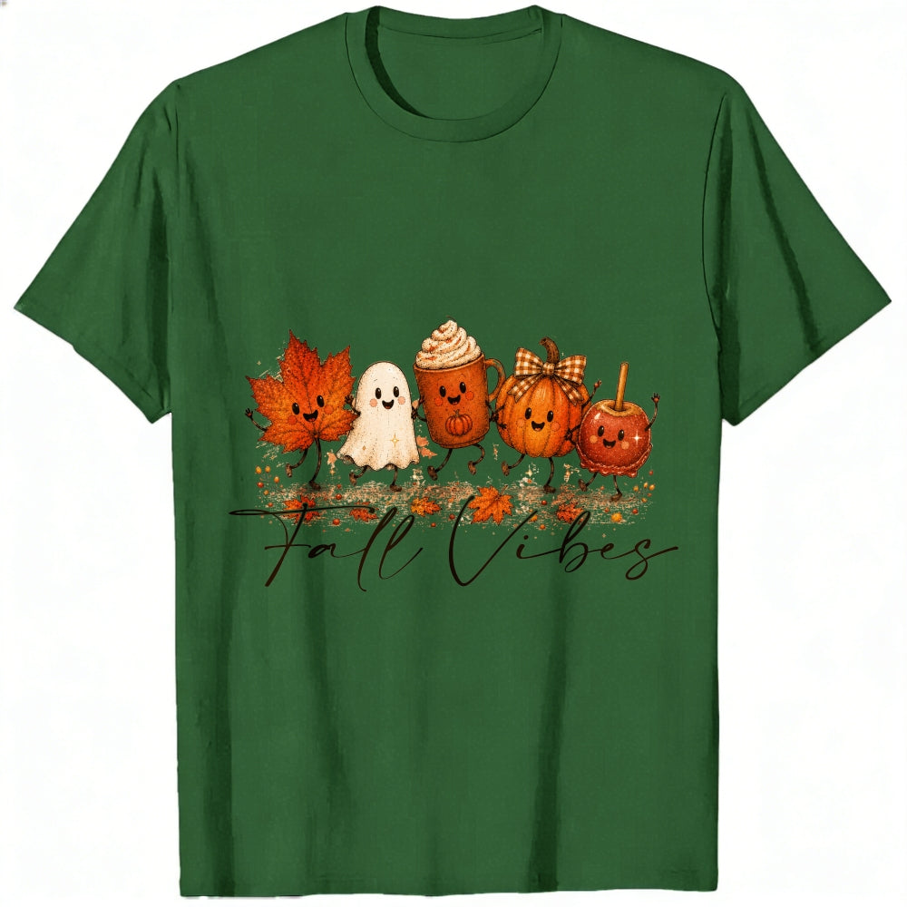 Cute Autumn Kawaii Characters Fall Vibes Classic T-Shirt