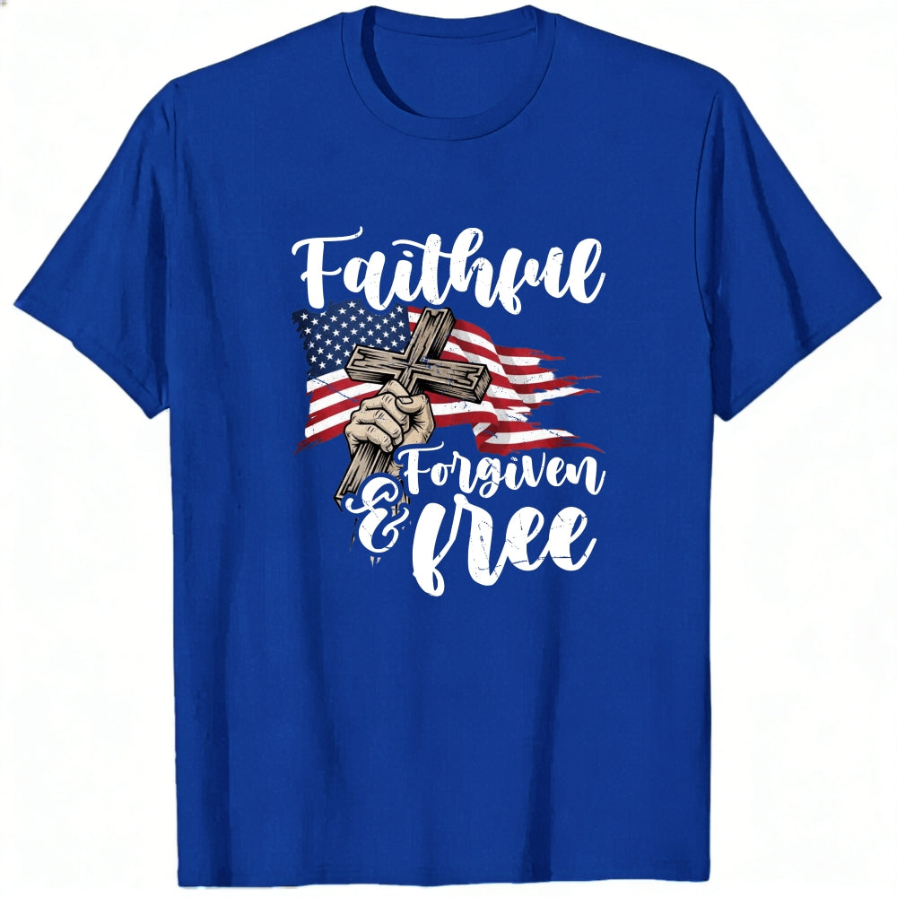 Patriotic Christian Faithful And Free Classic T-Shirt