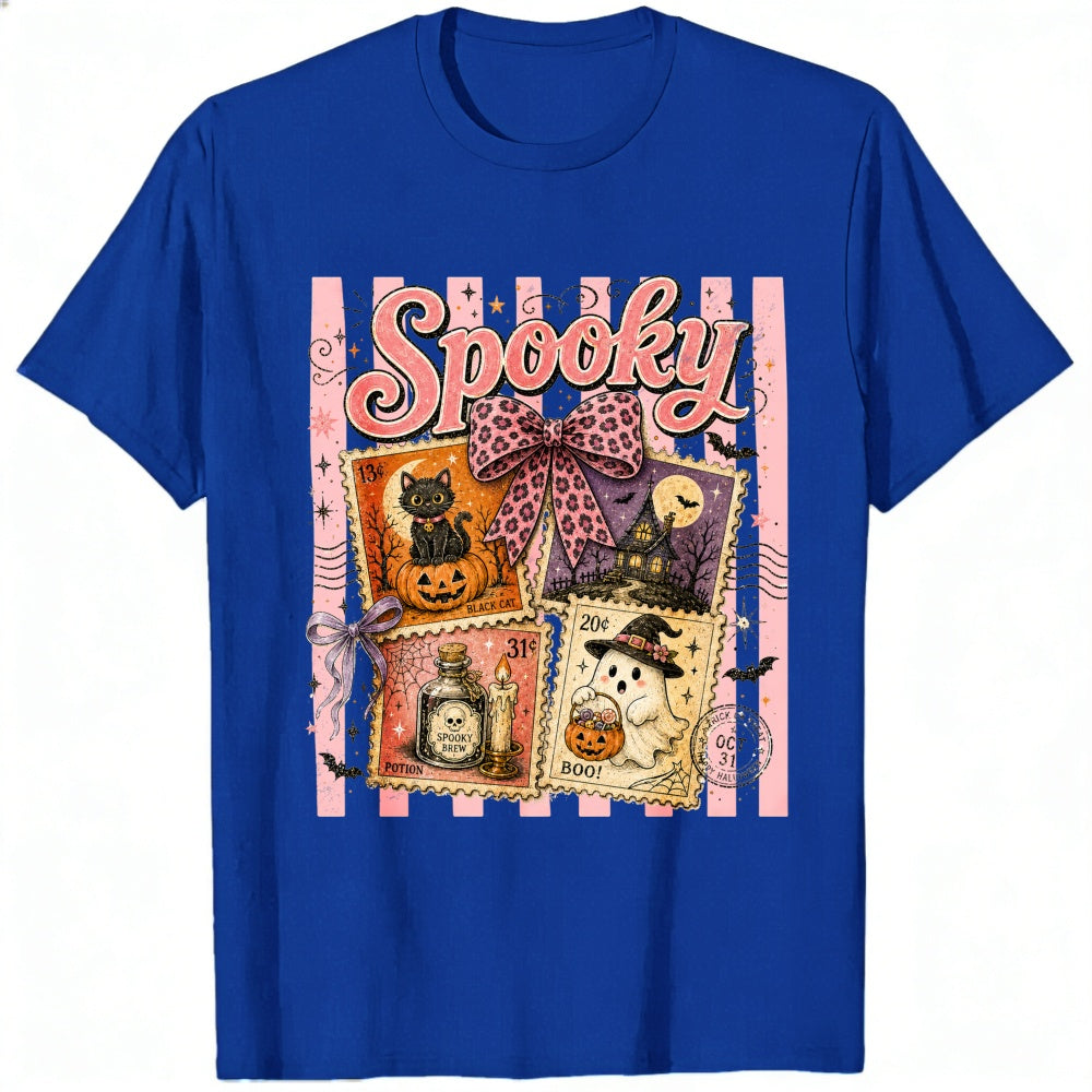 Vintage Halloween Spooky Stamps Classic T-Shirt