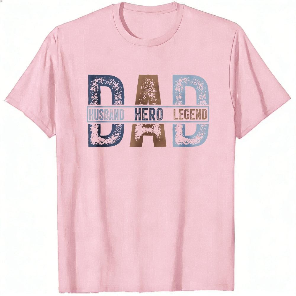 Graphic Print Classic T-Shirt Dad Husband Hero Legend