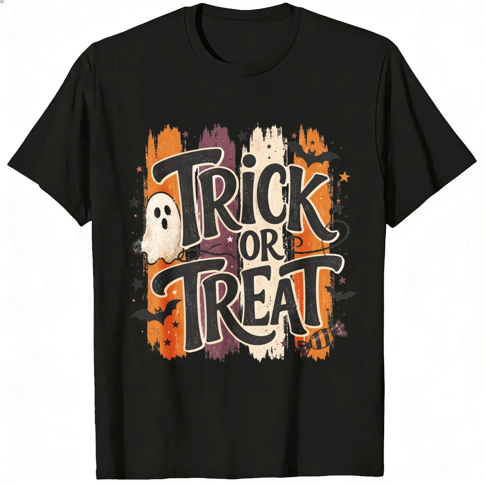 Halloween Vintage Trick Or Treat Ghost Bat Classic T-Shirt