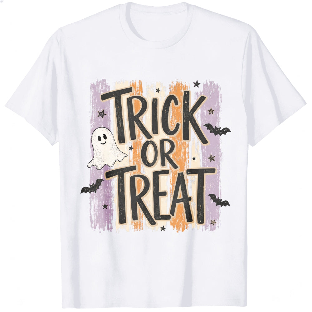 Halloween Trick Or Treat Ghost Bat Classic T-Shirt