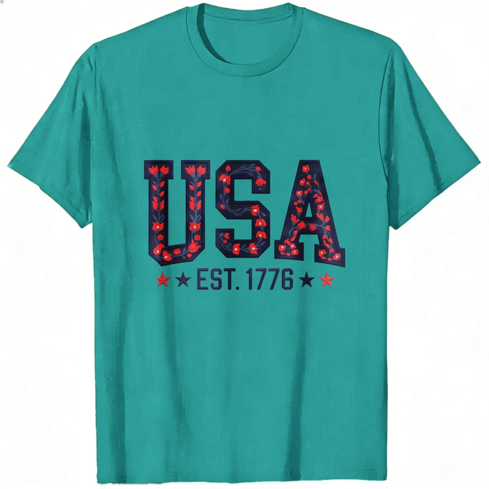 Patriotic Usa Flag Pattern Classic T-Shirt