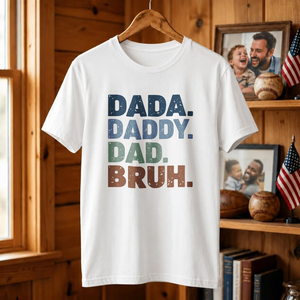 Retro Style Classic T-Shirt Dada Daddy Dad Bruh Text Design