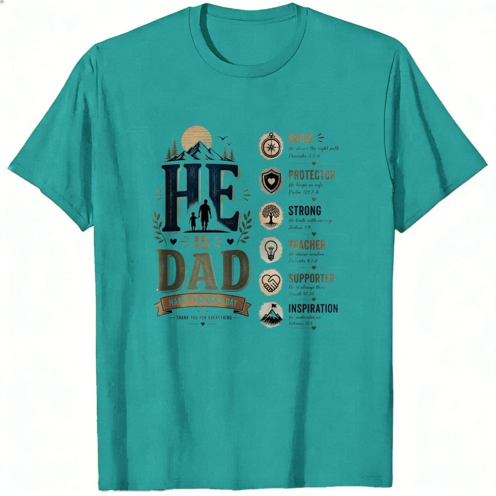 Retro Typography Classic T-Shirt He Is Dad Father's Day Design
