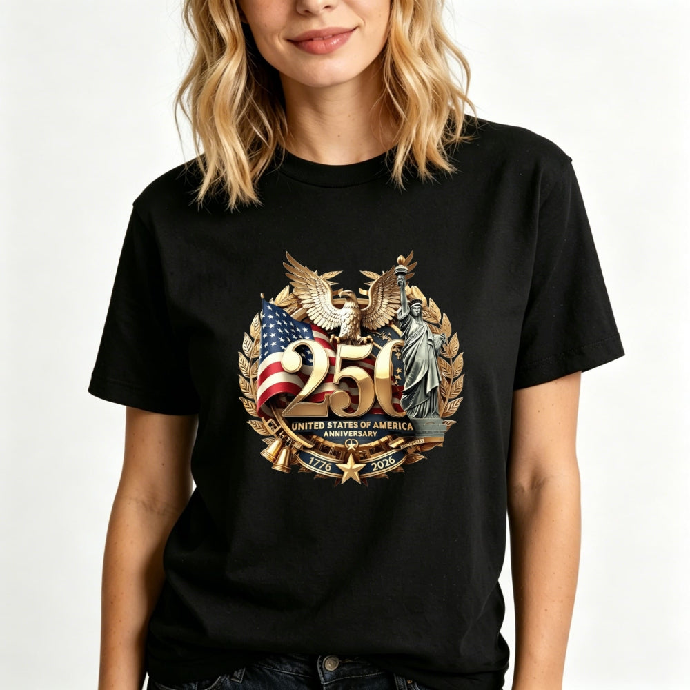 Patriotic American Eagle And Statue Of Liberty Classic T-Shirt 250th Anniversary United States Of America 1776 2026