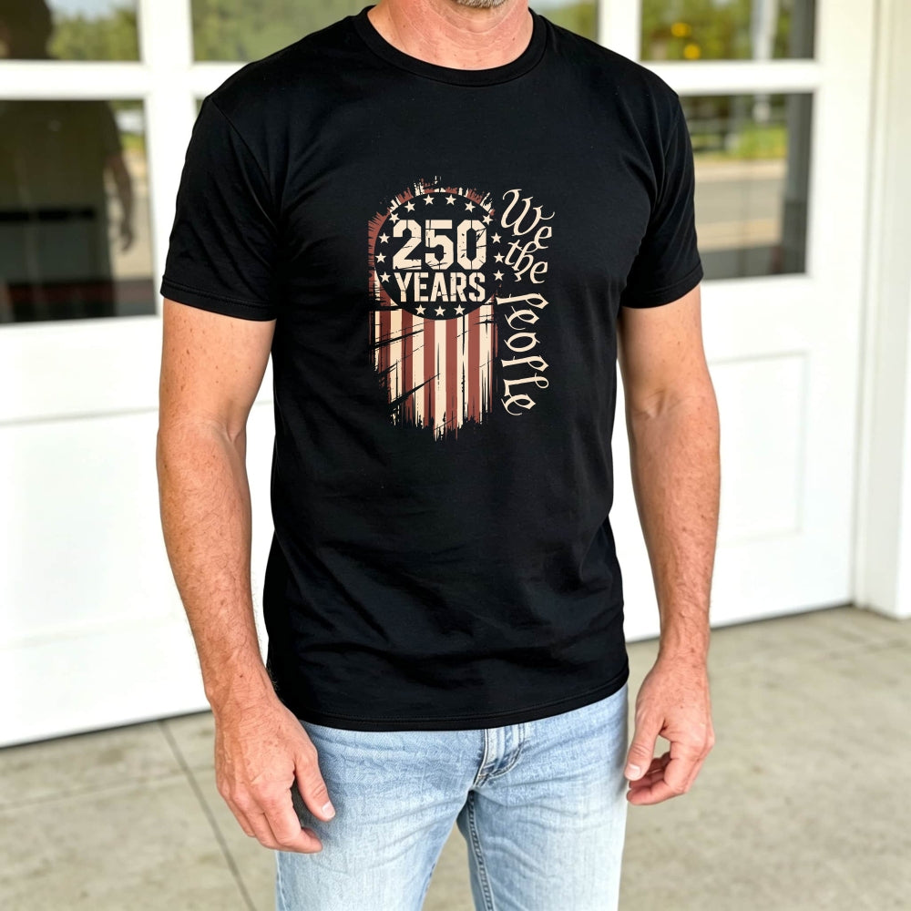Patriotic American Flag Design Classic T-Shirt 250 Years We The People