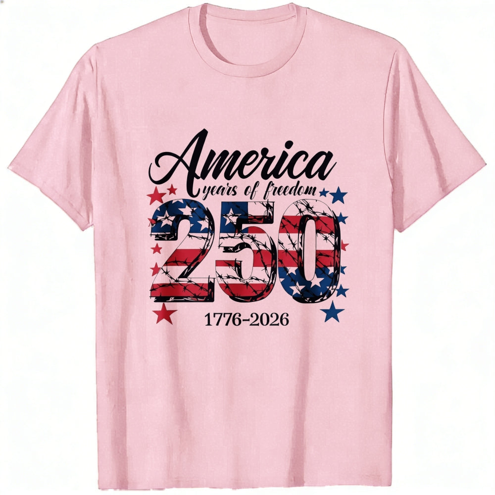 Patriotic American Flag Design Classic T-Shirt 250 Years Of Freedom 1776 2026