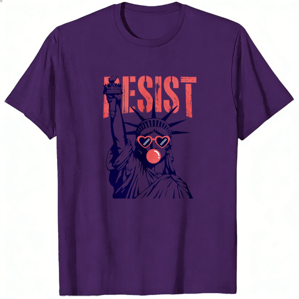 Political Statement Classic T-Shirt Resist Statue Of Liberty