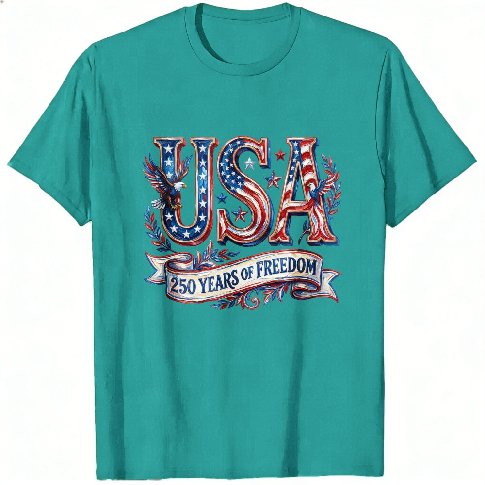 Patriotic American Flag Design Classic T-Shirt Usa 250 Years Of Freedom