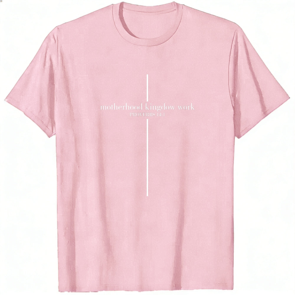 Black Minimalist Design Classic T-Shirt Motherhood Kingdom Work Proverbs 14 1
