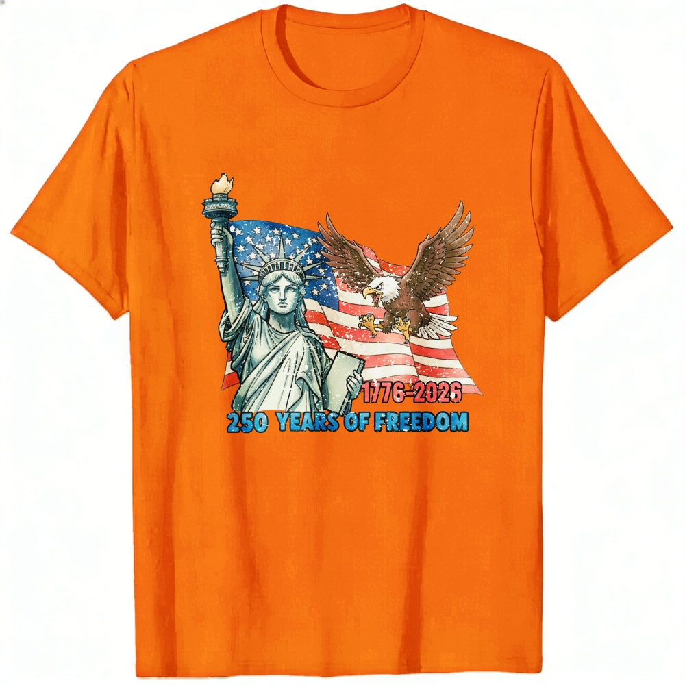 Patriotic American Flag Statue Of Liberty Eagle Classic T-Shirt 250 Years Of Freedom 1776 2026