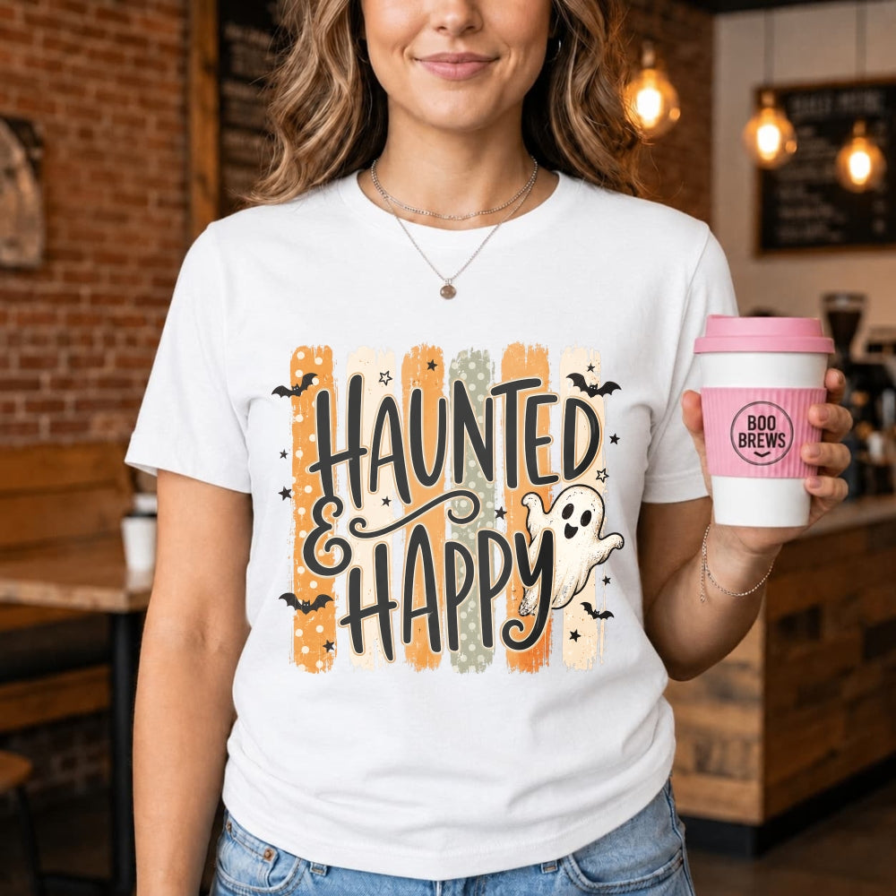 Cute Halloween Haunted And Happy Ghost Classic T-Shirt