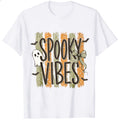 Halloween Spooky Vibes Ghost Bats Bow Classic T-Shirt