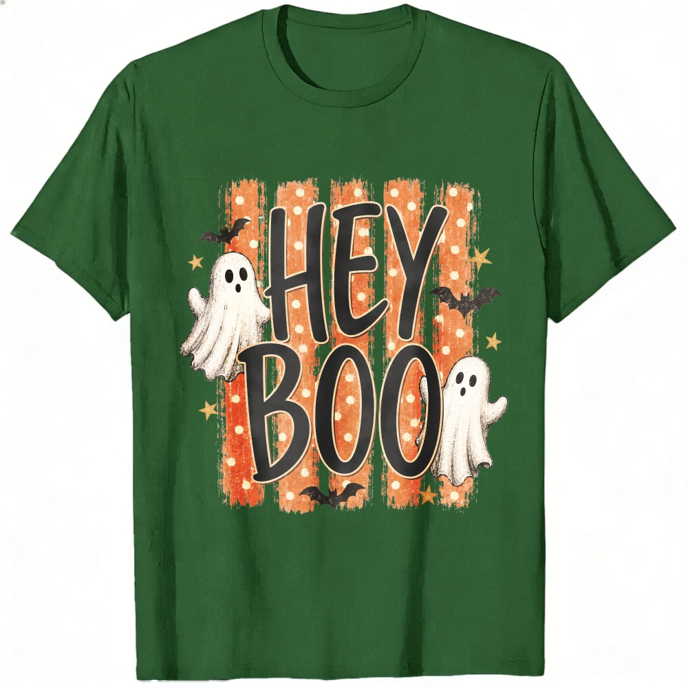 Cute Halloween Ghost Bat Hey Boo Classic T-Shirt