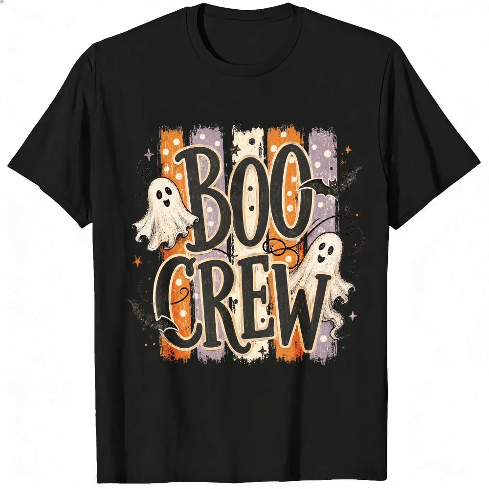 Halloween Funny Boo Crew Ghost Bat Classic T-Shirt