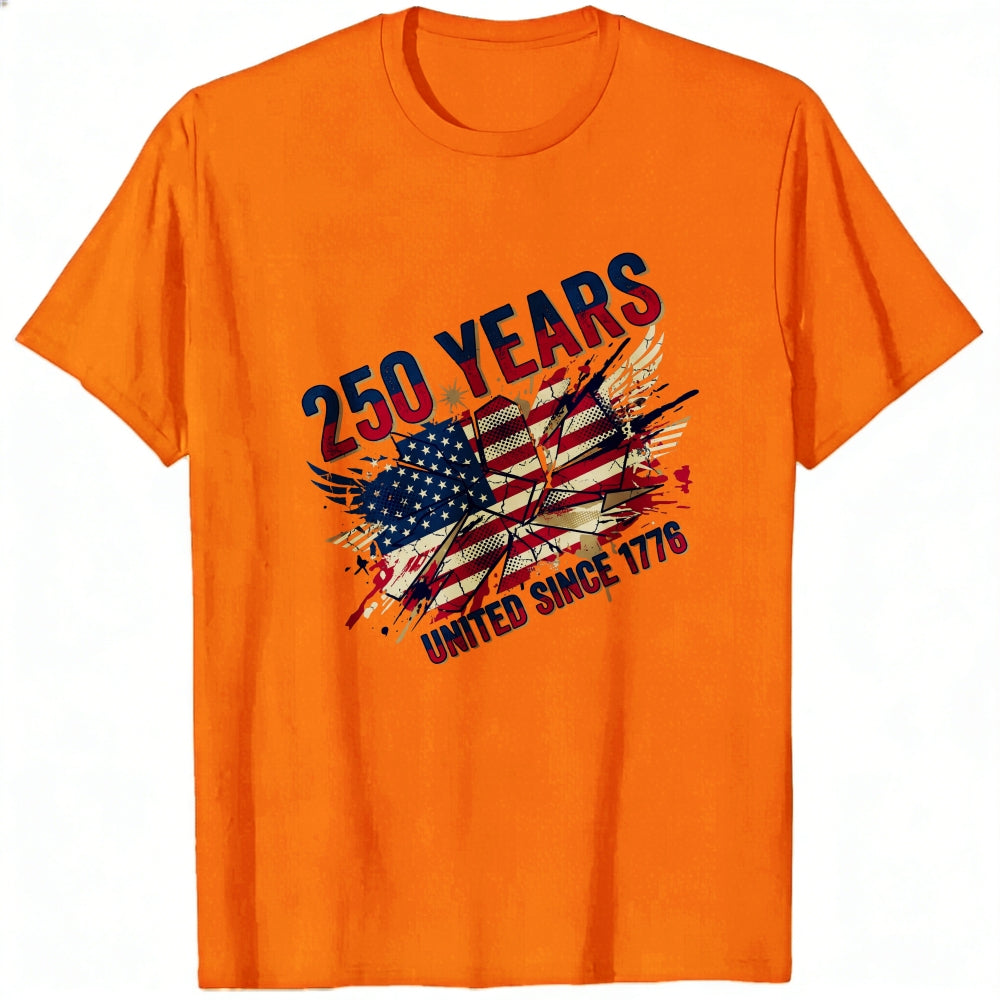 Patriotic American Flag Design Classic T-Shirt 250 Years United Since 1776