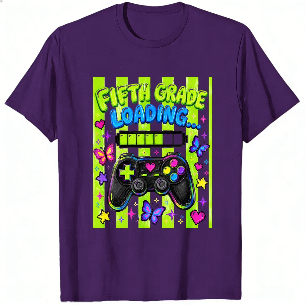 Cute Gamer Girl Fifth Grade Loading Classic T-Shirt