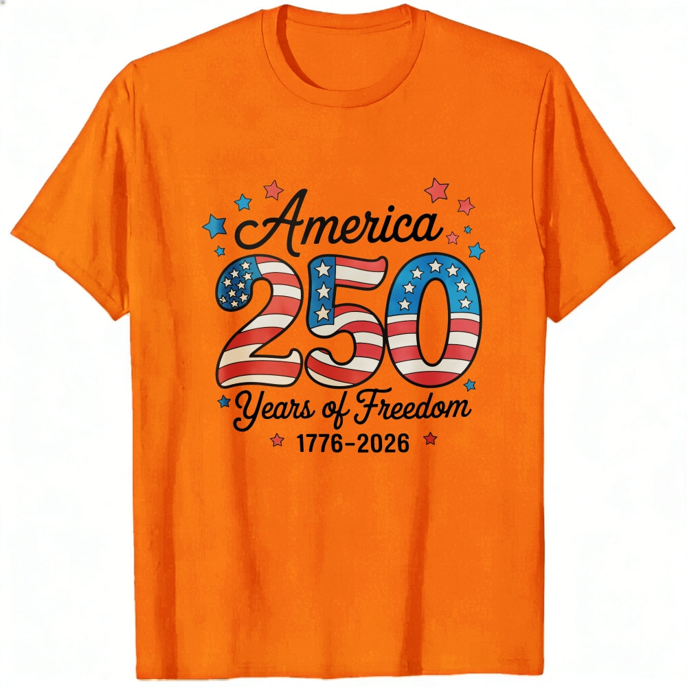Patriotic American Flag Design Classic T-Shirt America 250 Years Of Freedom 1776 2026