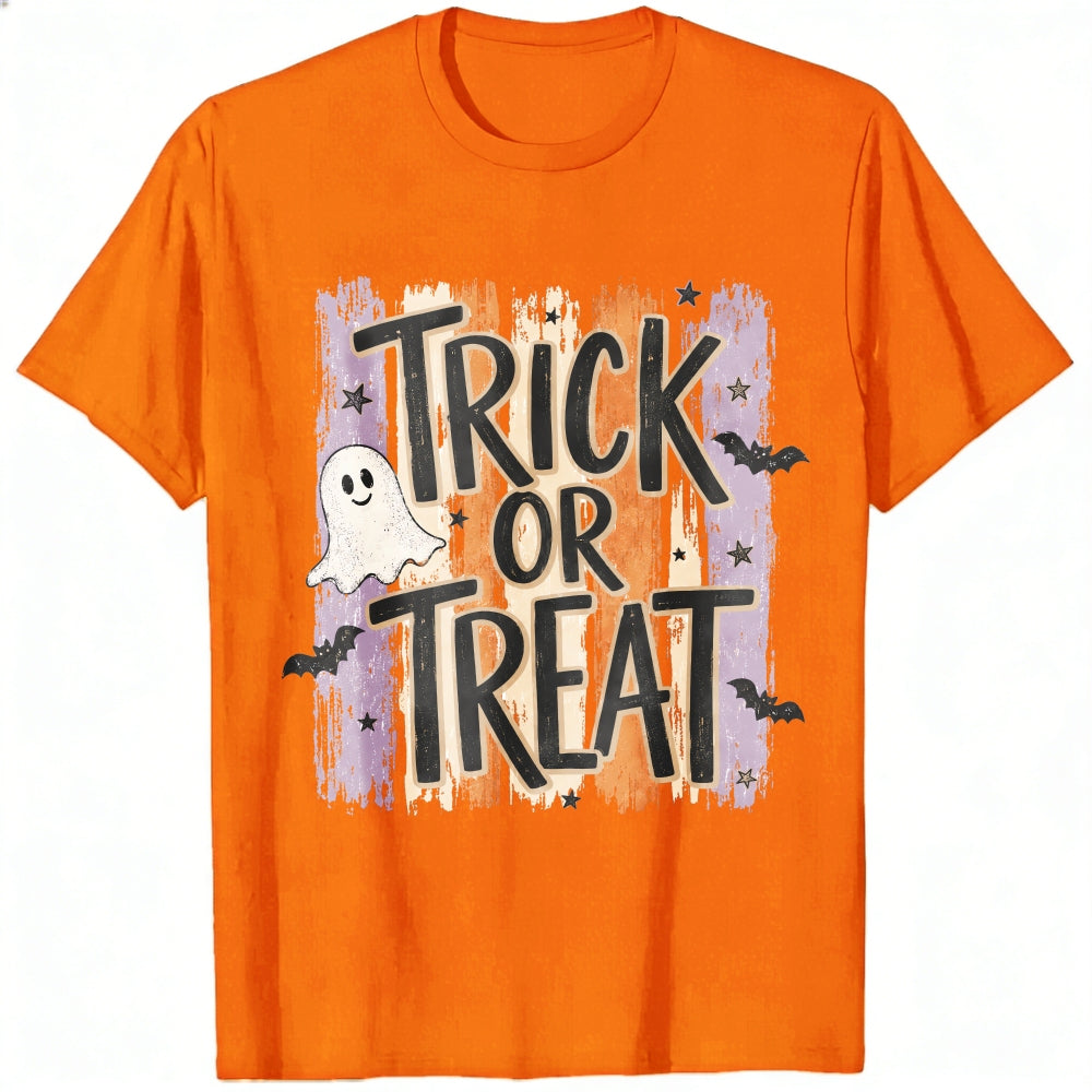 Halloween Trick Or Treat Ghost Bat Classic T-Shirt