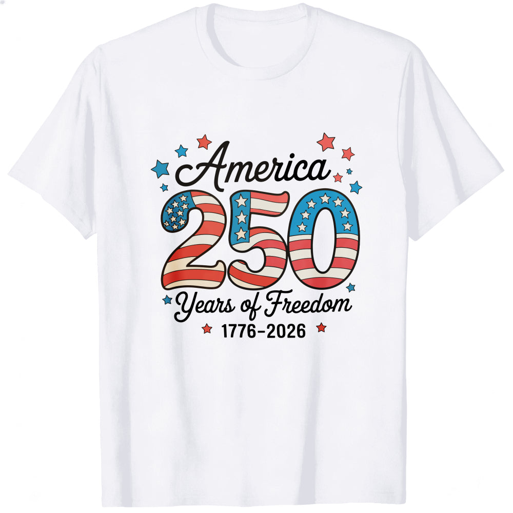 Patriotic American Flag Design Classic T-Shirt America 250 Years Of Freedom 1776 2026