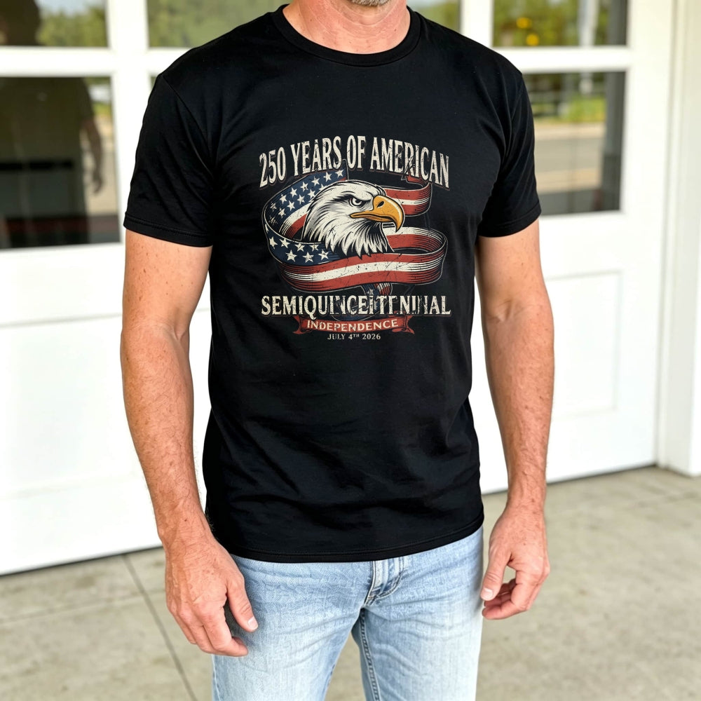 Patriotic American Eagle Design Classic T-Shirt 250 Years Of American Semi Quincentennial Independence July 4th 2026