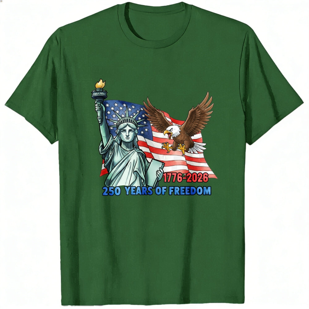 Patriotic American Flag Statue Of Liberty Eagle Classic T-Shirt 250 Years Of Freedom 1776 2026