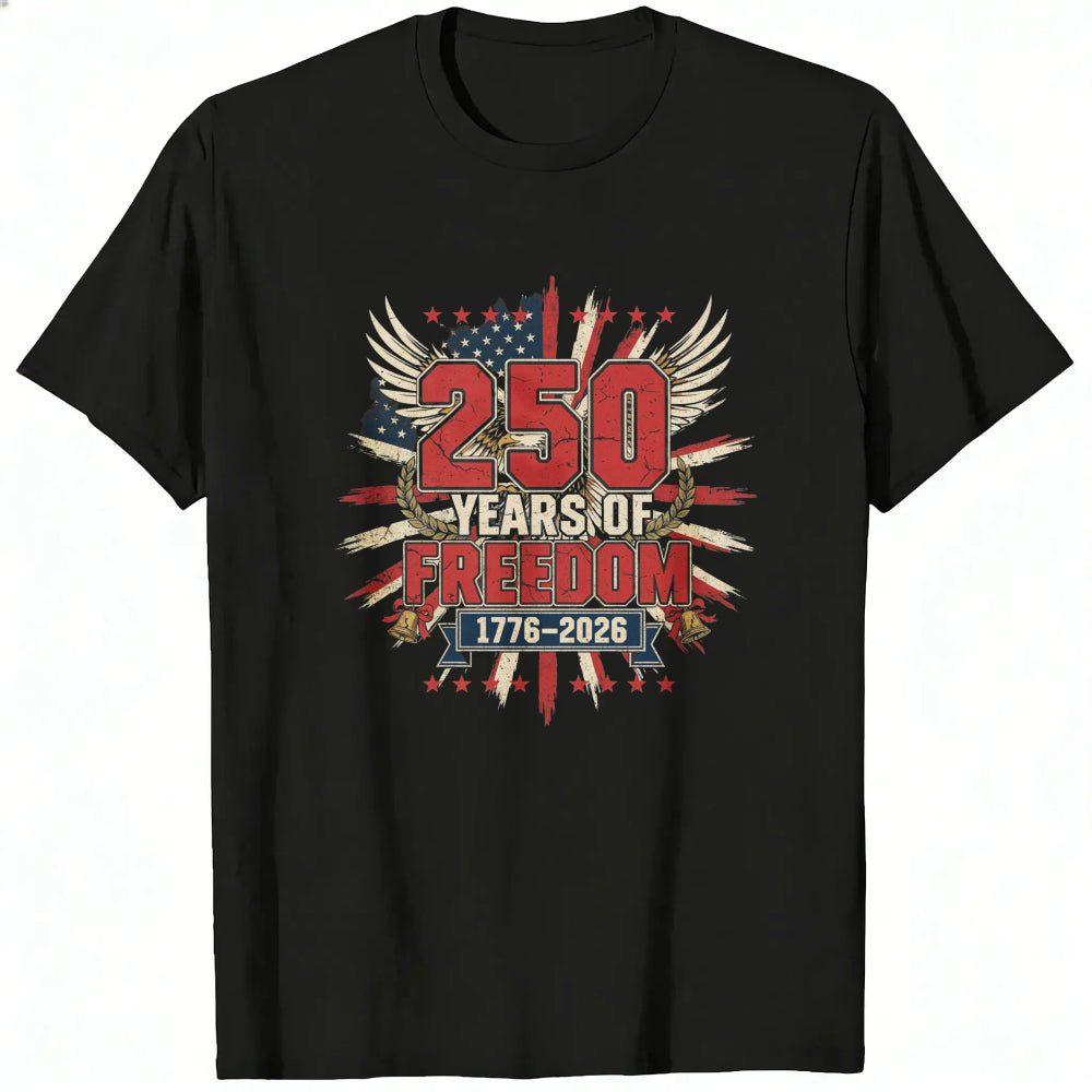 Patriotic American Flag Wings 250 Freedom 1776 2026 Classic T-Shirt