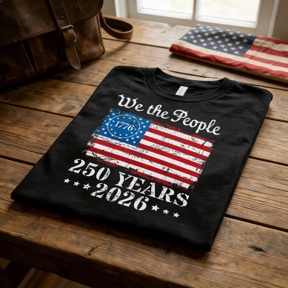 American Flag Patriotic Design Classic T-Shirt We The People 1776 250 Years 2026