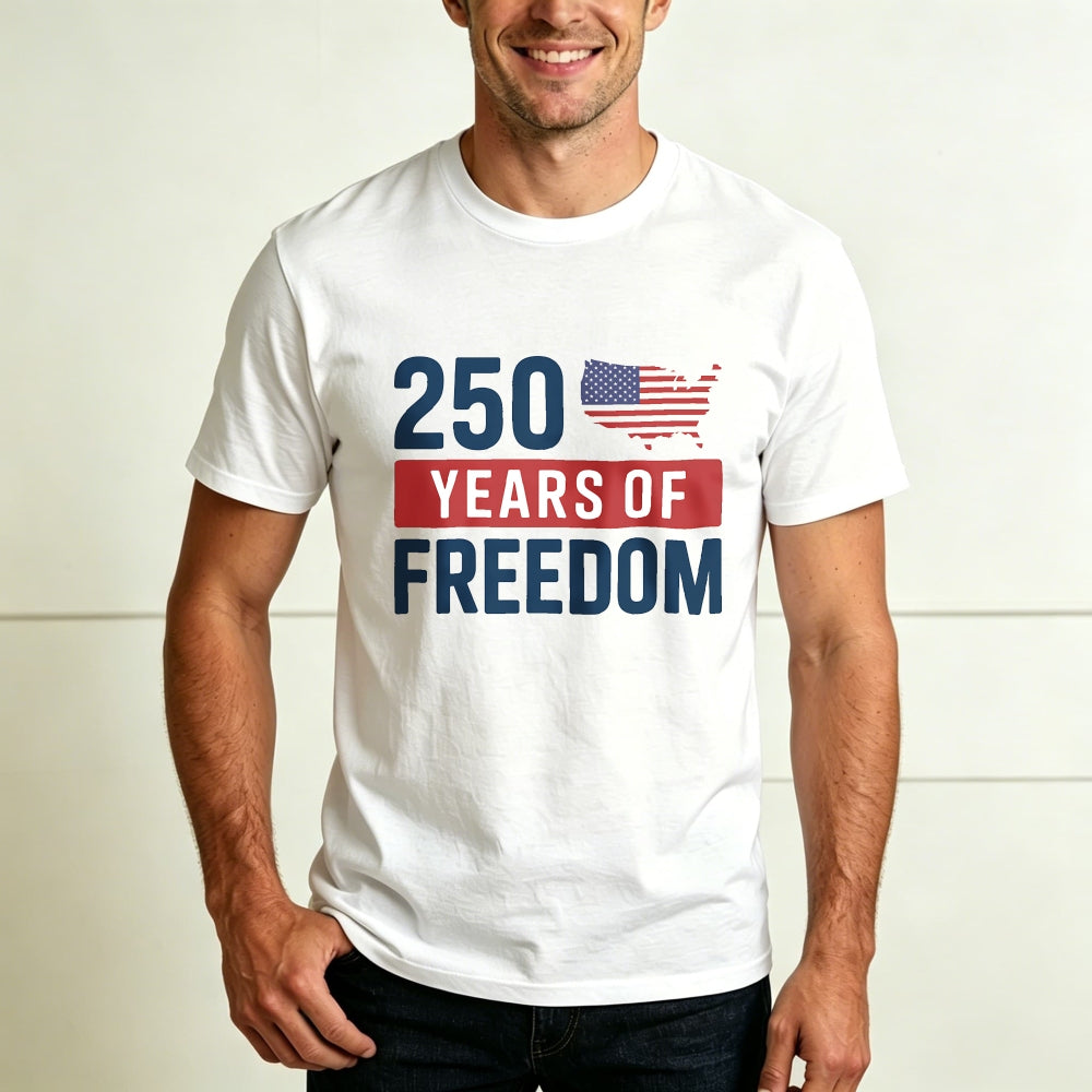 Patriotic American Flag 250 Years Of Freedom Classic T-Shirt