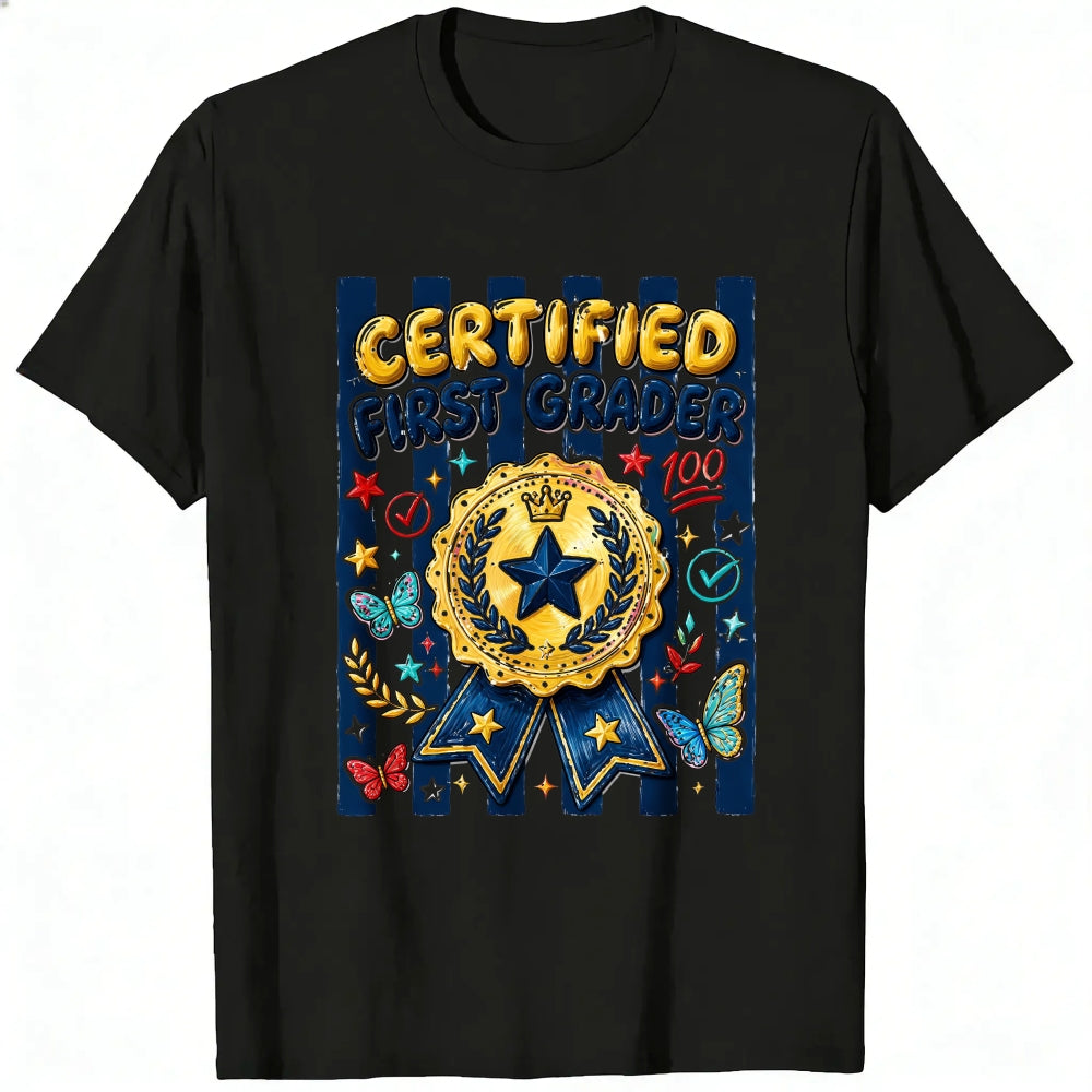 Cute Certified First Grader Badge Classic T-Shirt