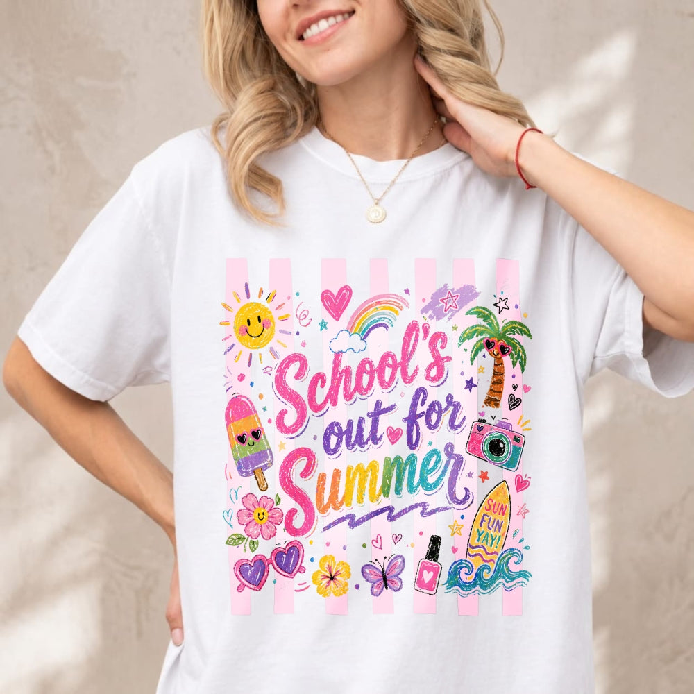 Cute Summer Vibes Classic T-Shirt School's Out For Summer Graphic Tee