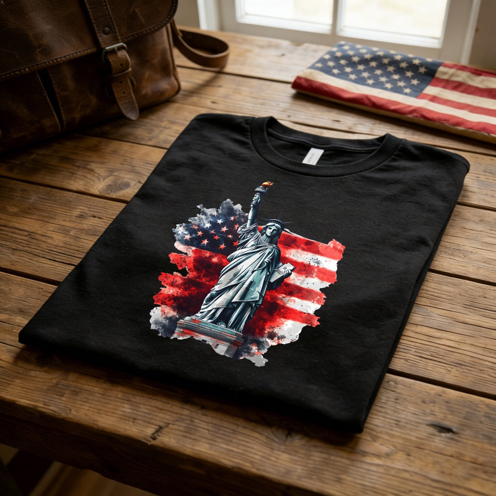 American Flag Statue Of Liberty Classic T-Shirt