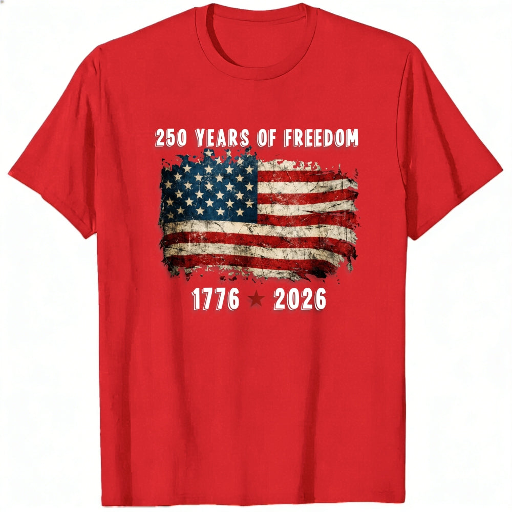 Patriotic American Flag Design Classic T-Shirt 250 Years Of Freedom 1776 2026