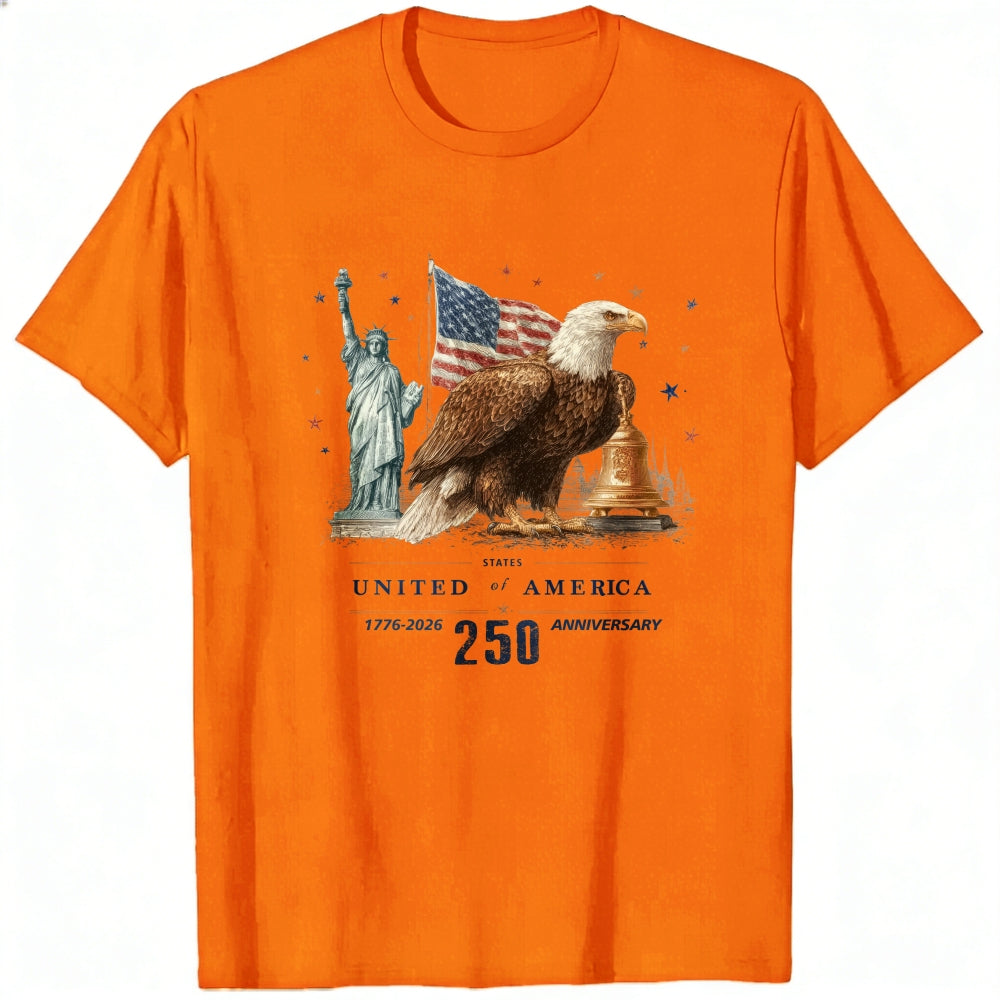 Patriotic American Eagle Statue And Liberty Classic T-Shirt United States 250 Anniversary