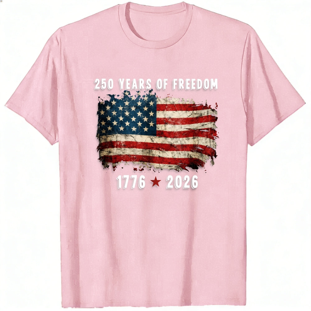 Patriotic American Flag Design Classic T-Shirt 250 Years Of Freedom 1776 2026
