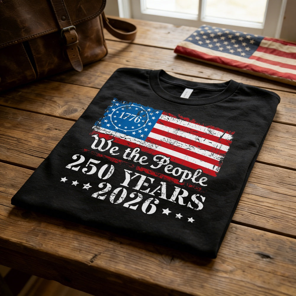 American Flag Patriotic Design Classic T-Shirt We The People 250 Years 2026