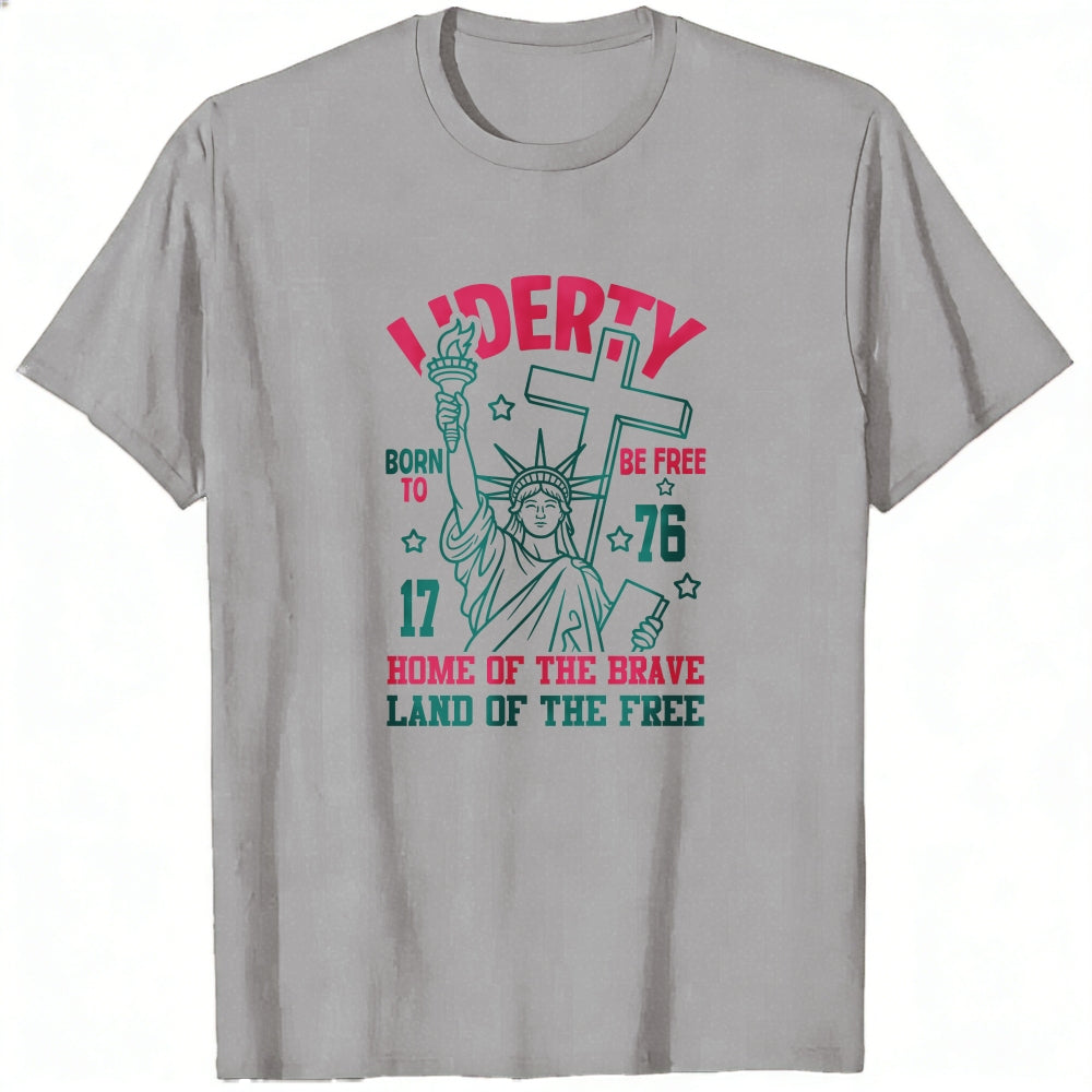 American Patriotic Design Classic T-Shirt Liberty Statue And Slogan