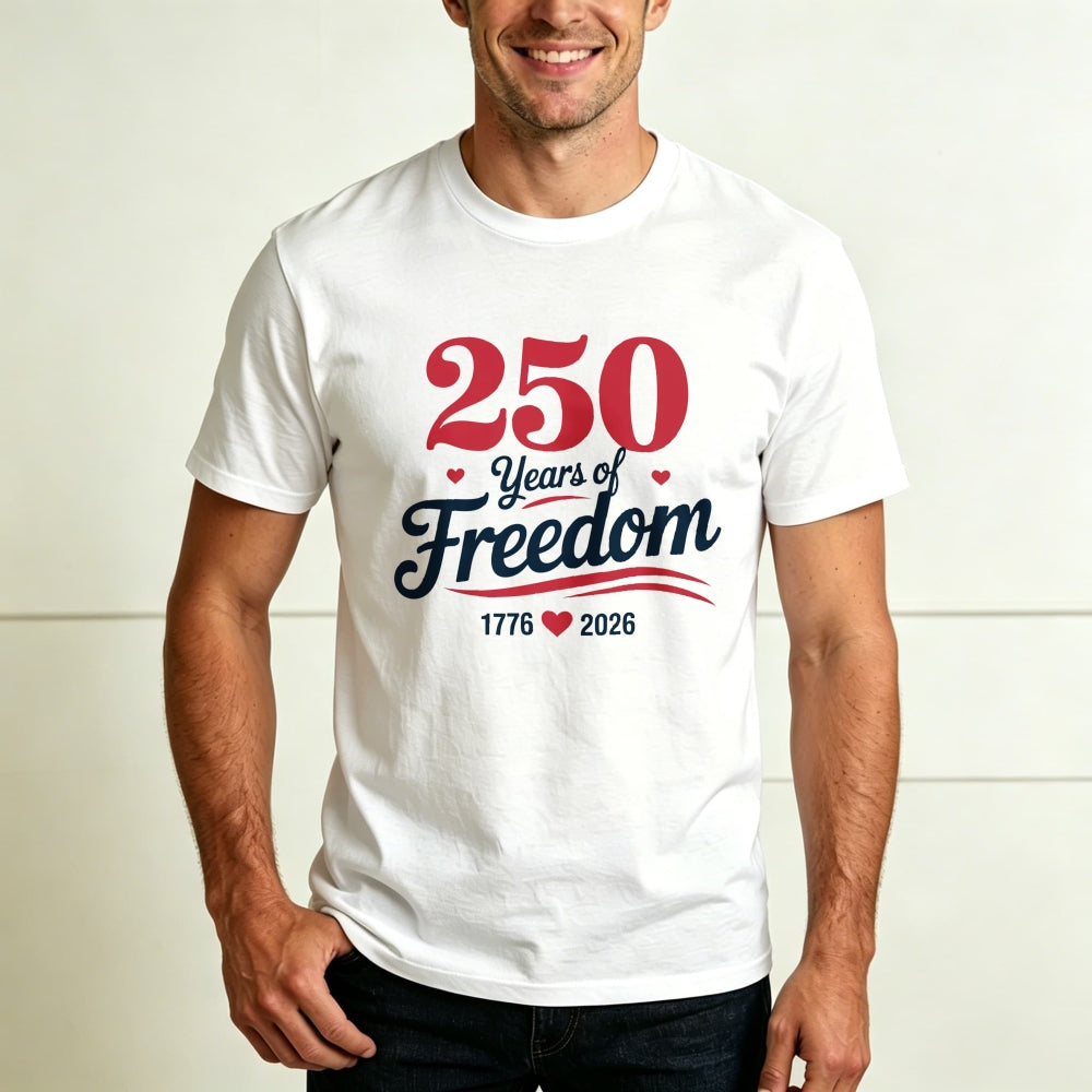 Patriotic American Independence Day 250 Years Of Freedom Classic T-Shirt