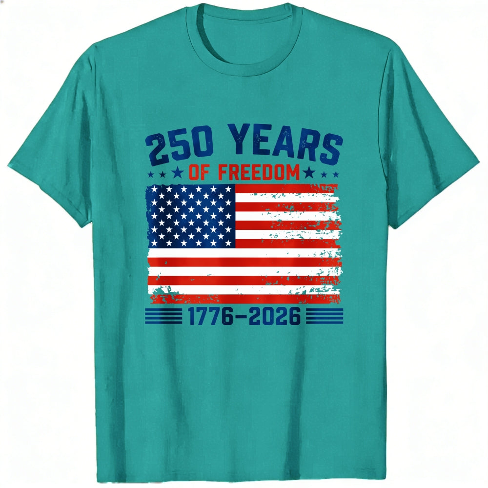 Patriotic American Flag Design Classic T-Shirt 250 Years Of Freedom 1776 2026