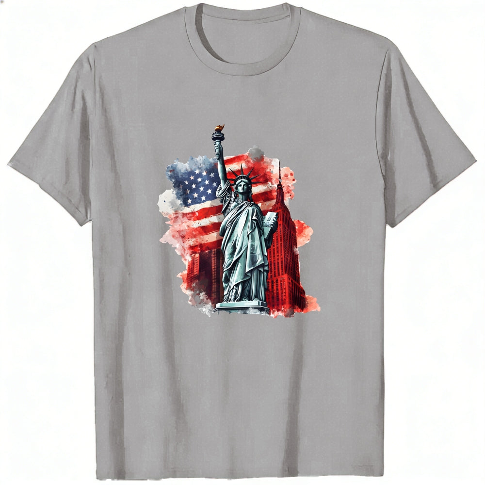 American Flag Statue Of Liberty Classic T-Shirt