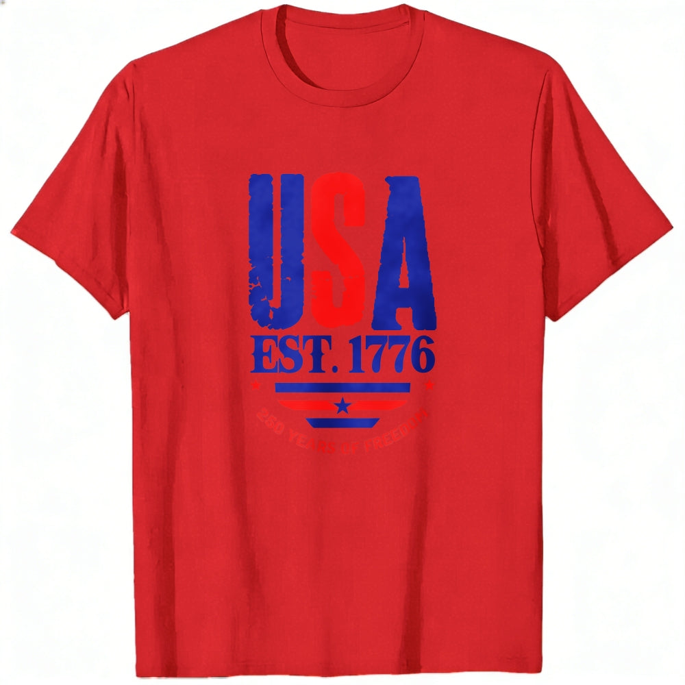 Patriotic Usa Flag Design Classic T-Shirt 250 Years Of Freedom