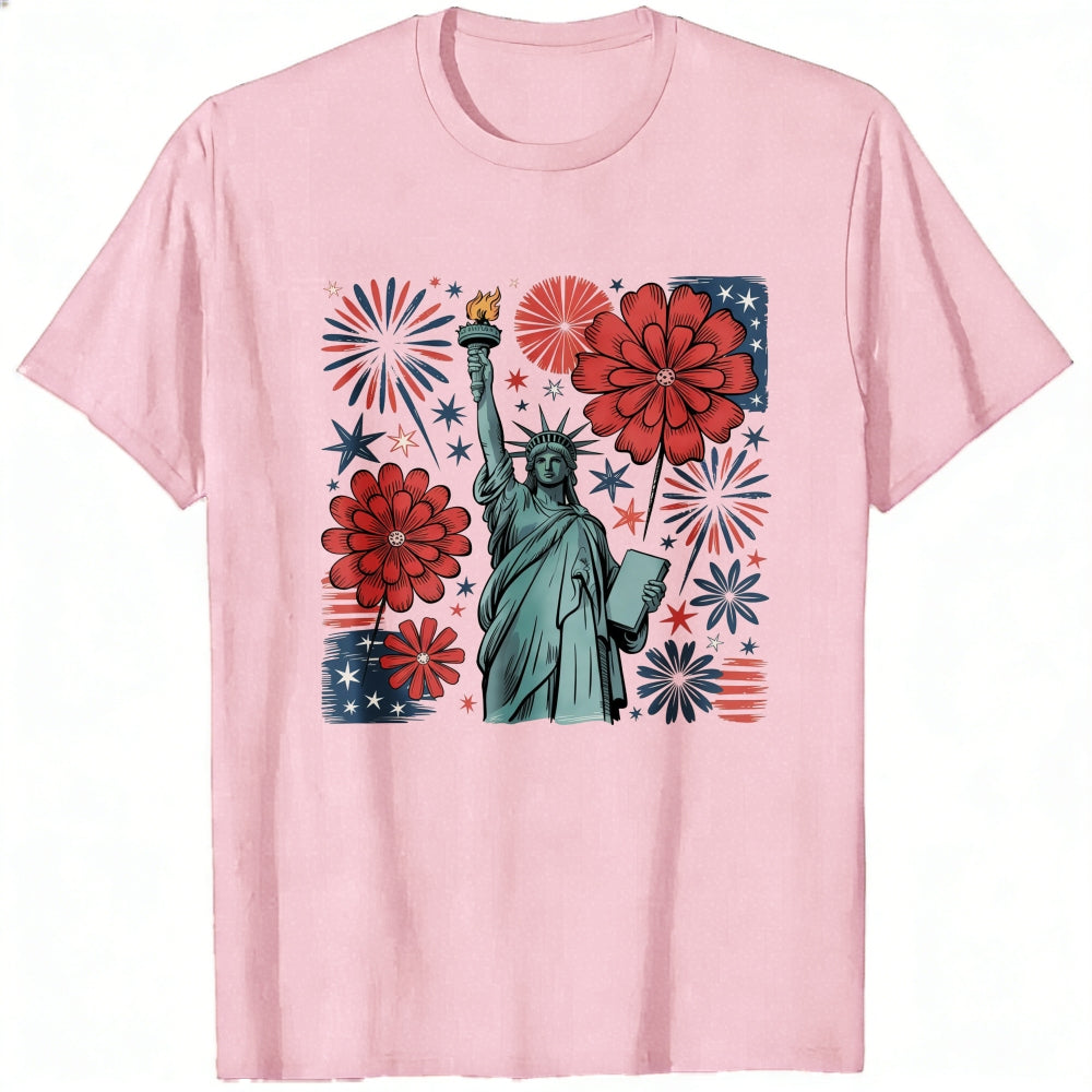 Patriotic American Flag Statue Of Liberty Classic T-Shirt